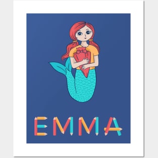 School Enrollment Mermaid Emma Posters and Art